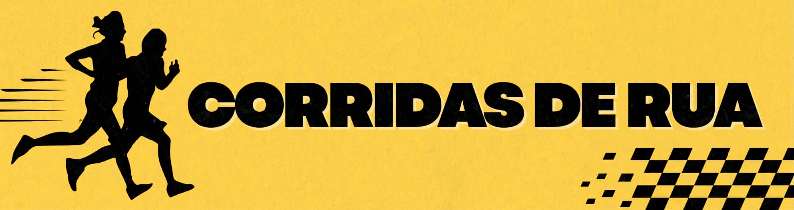 Na imagem, arte de corridas de rua.