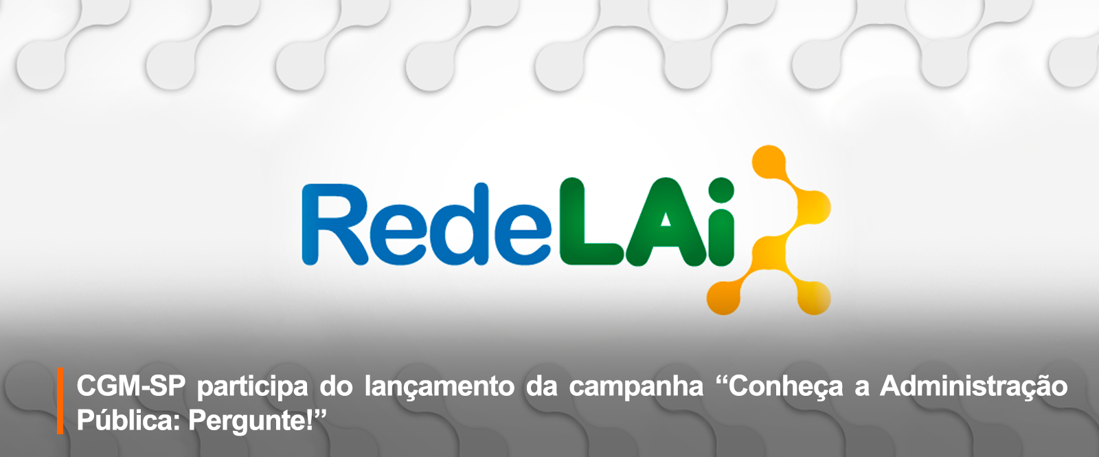 Banner com fundo branco e a palavra RedeLAI nas cores azul e verde